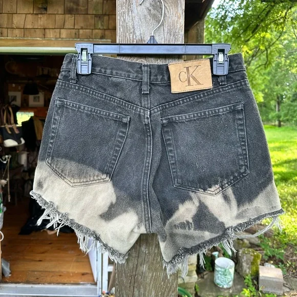 VTG Calvin Klein Bleached Denim Shorts